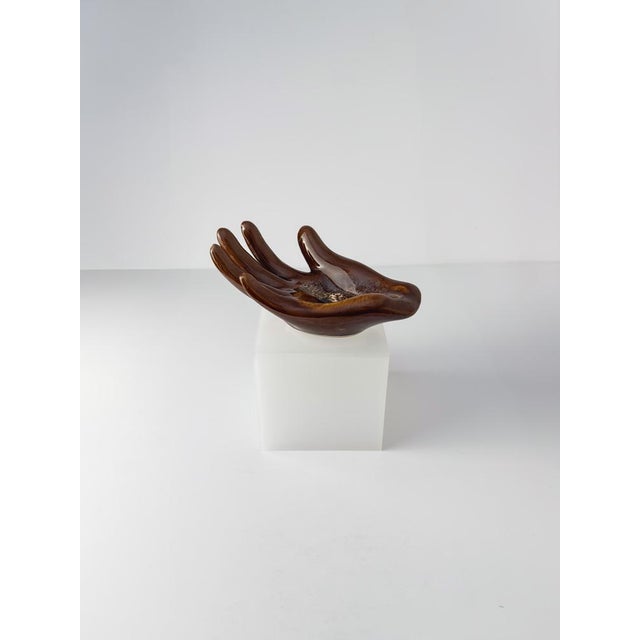 Hand-Shaped Ceramic Dish from Vallauris, 1960s For Sale - Image 3 of 10