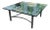 Contemporary Custom Glass and Wrought Iron Square Coffee Table For Sale