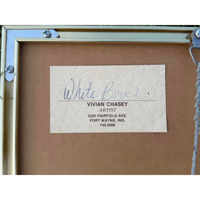 “White Birch” Original Signed Watercolor by Vivian Chasey, Framed For Sale - Image 12 of 12