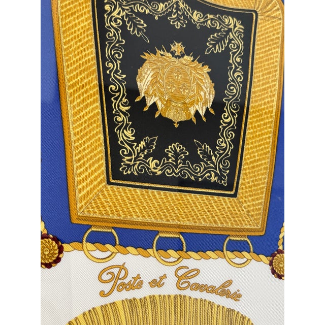 Textile Hermès Poste Et Cavalerie Silk Scarf in Museum Acrylic Box, 1986 For Sale - Image 7 of 18