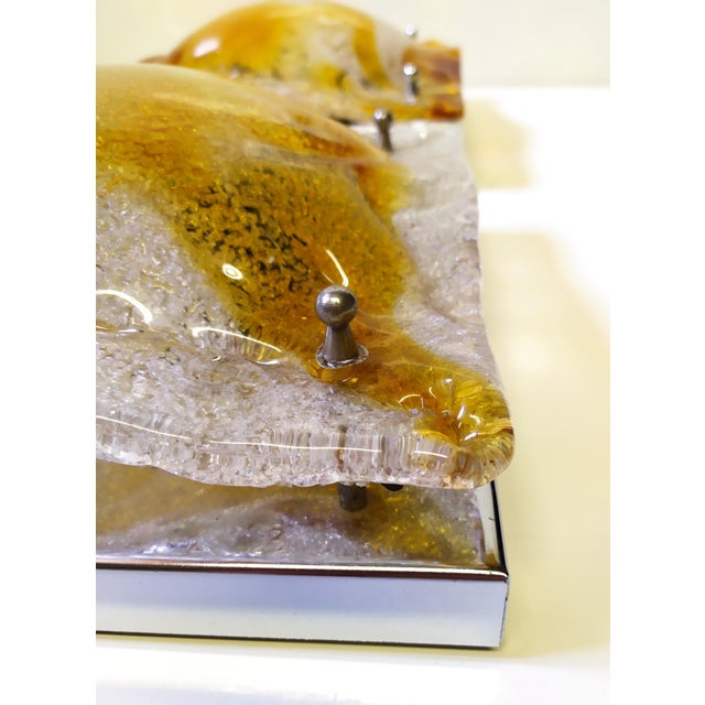 1970s Murano Glass Wall Lights by Toni Zuccheri for Mazzega, 1970s, Set of 2 For Sale - Image 5 of 11