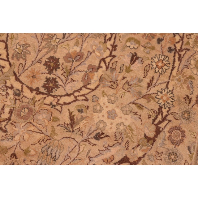 Shabby Chic 1990's Pak-Persian Taupe/Brown Wool Rug - 6'1'' X 9'10'' For Sale In New York - Image 6 of 9
