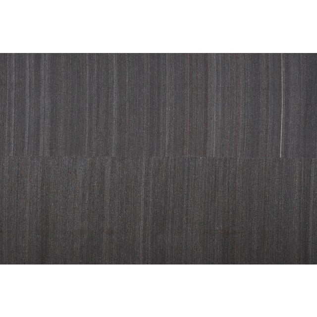 Dark Gray 1960s Vintage Turkish Kilim Rug 9'5'' X 11'3'' For Sale - Image 8 of 11