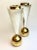 Mid-Century Modern Geometric Postmodern Sterling Silver and Brass Plated Candle Holders - a Pair For Sale - Image 3 of 11