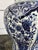 Vintage Large Delft Ginger Jar Vase Blue & White Floral Royal Sphinx Lidded Urn For Sale - Image 13 of 18