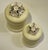 Shabby Chic Vintage Japanese Capodimonte Style Celadon Floral Canisters - Pair For Sale - Image 3 of 10