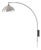 Luna Bella Wall Arc Lamp - Black Nickel, Satin/White Shade, Dimmable For Sale