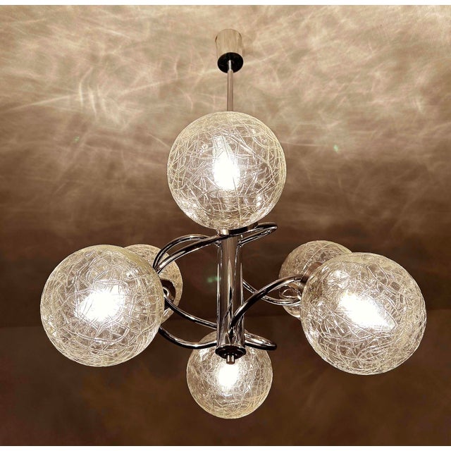 Vintage Space Age Sputnik Pendant Light, 1970s For Sale - Image 17 of 18
