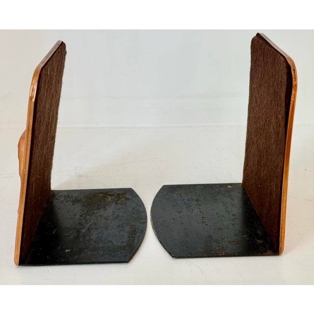 Arts & Crafts High Relief Vintage Copper Wrapped Flying Duck Bookends, Bruce Fox Style- A Pair For Sale - Image 9 of 12