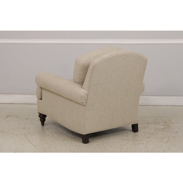 Textile Ethan Allen Upholstered Club Chair & Ottoman For Sale - Image 7 of 18