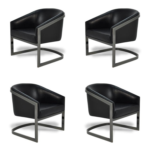 Design Institute America Barrel Back Chairs (Set of 4) For Sale - Image 9 of 10