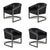Design Institute America Barrel Back Chairs (Set of 4) For Sale - Image 9 of 10