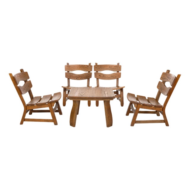 Armchairs and Coffee Table by Dittmann & Co for Awa, the Netherlands, 1960s, Set of 5 For Sale