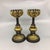 Late 20th Century Pair of Gilt Bronze Lotus Candlesticks, Dragon Phoenix Relief Candle Holders, Chinoiserie Altar Decor For Sale - Image 4 of 9