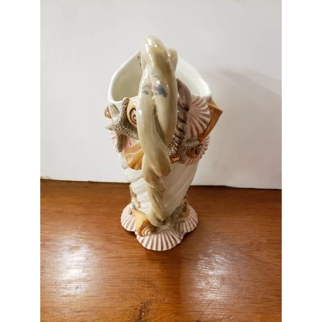 Fitz and Floyd 1980s Fitz and Floyd Seascape Pitcher, Handcrafted in China For Sale - Image 4 of 6