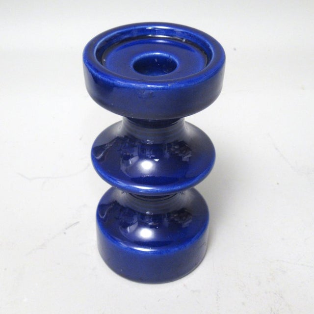 Ceramic Candleholder by Cari Zalloni for Steuler, 1970s, in Very Good conditions. Designed 1970 to 1979 This piece has an...