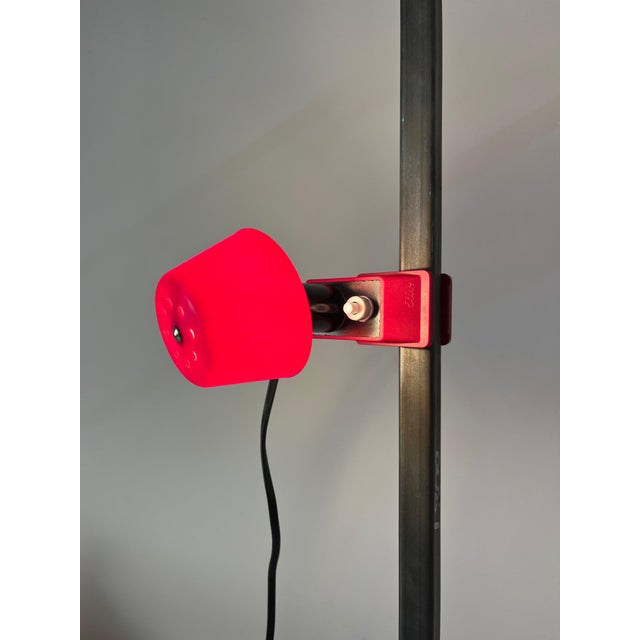 Black Red Clamp Lamp with Plastic Shade and Switch from Elios For Sale - Image 8 of 11