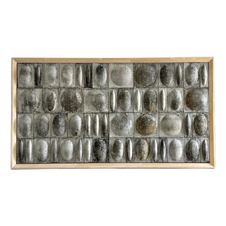 Sculptural and Decorative Wall Panel in Cement, 1960s For Sale