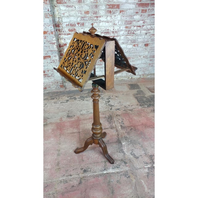 19th C. Victorian Walnut Double Music Stand Chairish