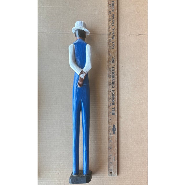 Late 20th Century Vintage Baule African Colon Wood Sculpture From Cote d'Ivoire For Sale - Image 5 of 6