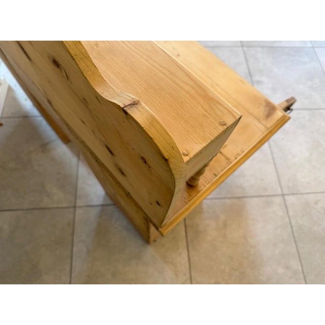 Rustic Art Nouveau Desk in Natural Wood, 1890s For Sale - Image 9 of 12