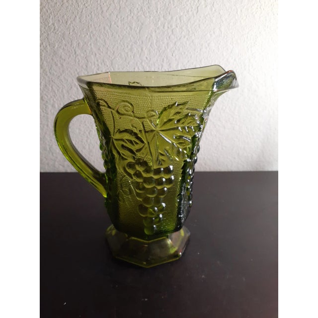 1960s Anchor Hocking Harvest Green Pitcher For Sale In Dallas - Image 6 of 7