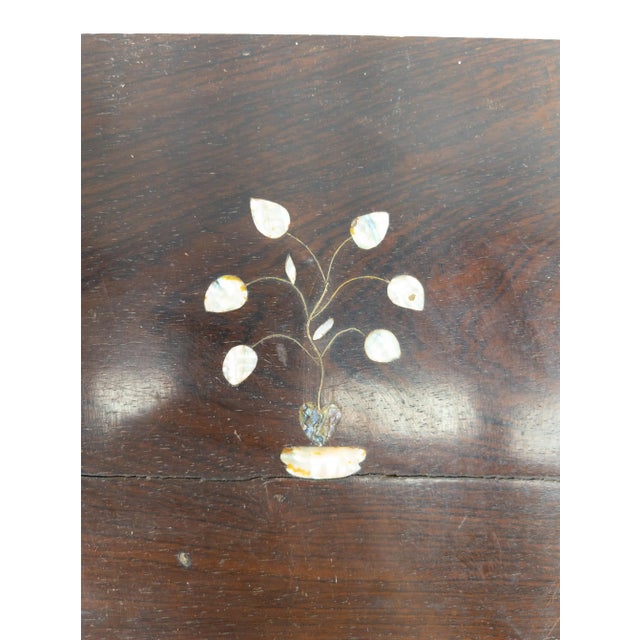 Antique Americana Folk Art Rosewood Writing Box For Sale - Image 9 of 11