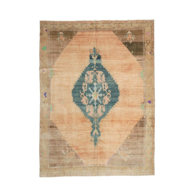 1940s Vintage Turkish Hand-Knotted Area Rug For Sale - Image 12 of 12