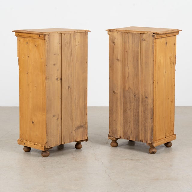 Pair of Late 19th Century Hungarian Pine Tall Nightstands For Sale - Image 16 of 16