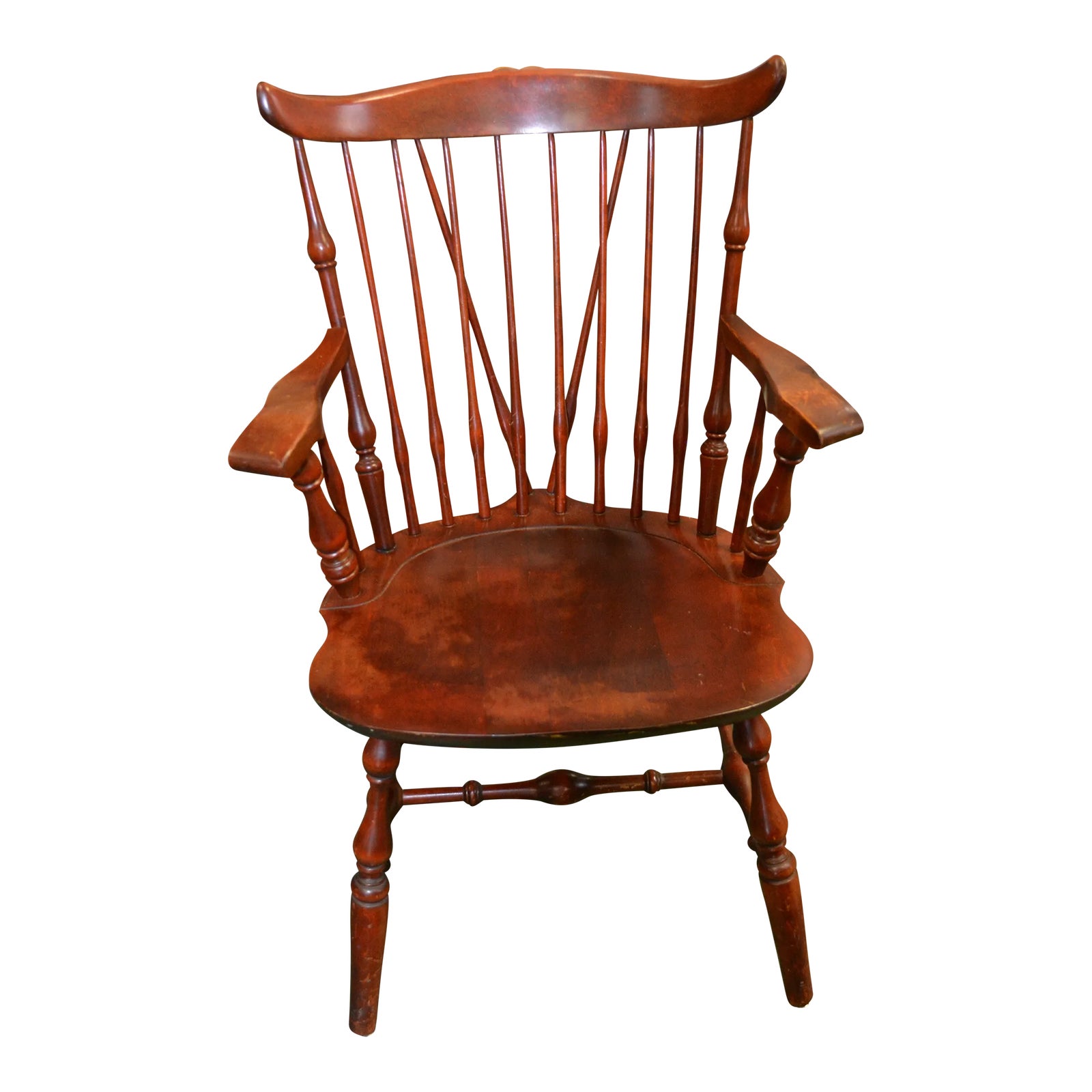 Vintage Nichols & Stone Wooden Windsor Captain's Dining Arm Chair