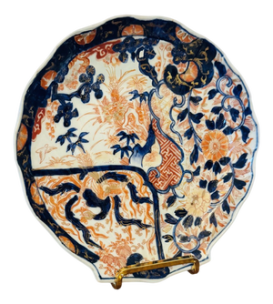 Antique Japanese Imari Shell-Shaped Plate, 1900