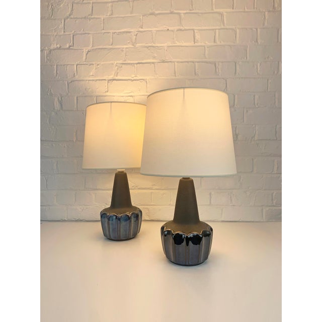 Model 1051 Ceramic Table Lamps by Einar Johansen for Søholm, Denmark, 1960s, Set of 2 For Sale - Image 6 of 15