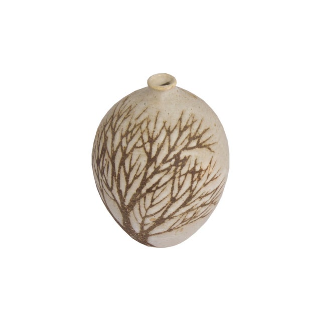Andersen Design Ceramic Vase With Tree Design For Sale In Indianapolis - Image 6 of 7