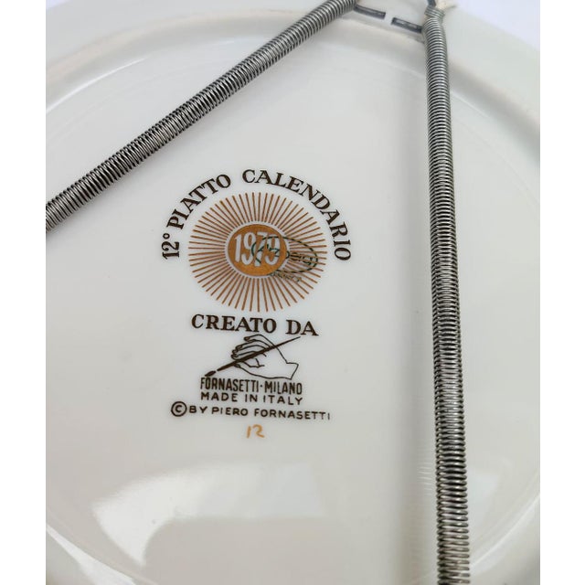 Ceramic Calendar Plate by Piero Fornasetti, 1979 For Sale - Image 6 of 7