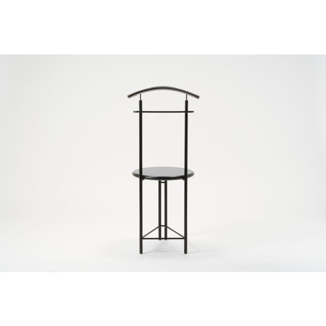 Vintage Postmodern Black Valet Stand, 1980s For Sale - Image 4 of 11