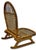 Vintage Mid 1900s "Snow Shoe" Style Stream Bent Ash Wood & Hand Woven Hide Canoe & Camping Folding Chair For Sale - Image 9 of 18