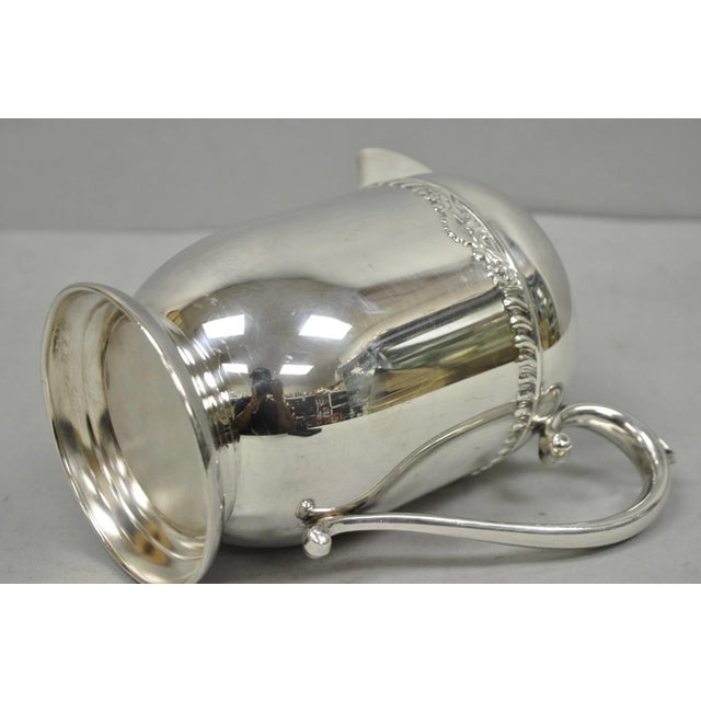 Vintage Sheridan Victorian Style Silver Plated Lemonade Beverage Water Pitcher For Sale - Image 10 of 13
