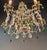 Glass 1940s Italian Rococo Revival Crystal Chandelier With Emerald Green Drops 6 Lights For Sale - Image 7 of 13