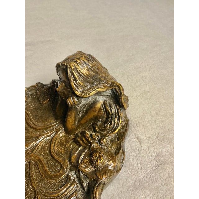 Art Nouveau Bronze Vide-Poche Trinket Tray, Marked R L , Circa 1860 - 1912 For Sale - Image 9 of 12