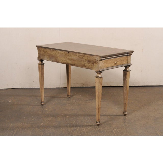 Wood Italian Painted Wood Console w/Side Drawers For Sale - Image 7 of 11