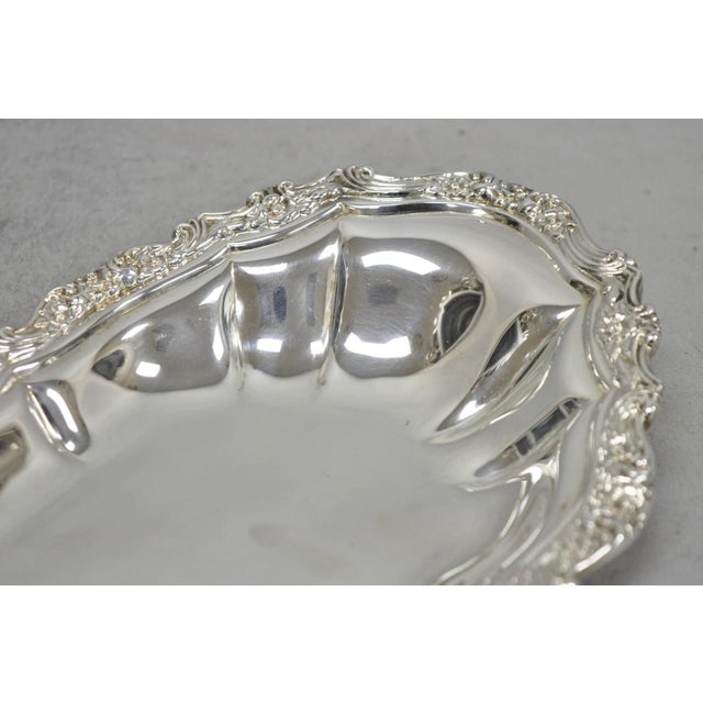 Mid 20th Century International Silver "Countess" Silver Plated Trinket Nut Dish Serving Platter For Sale - Image 4 of 11