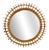 Vintage Round Wall Mirror in Bamboo and Rattan by Franco Albini, 1960s For Sale
