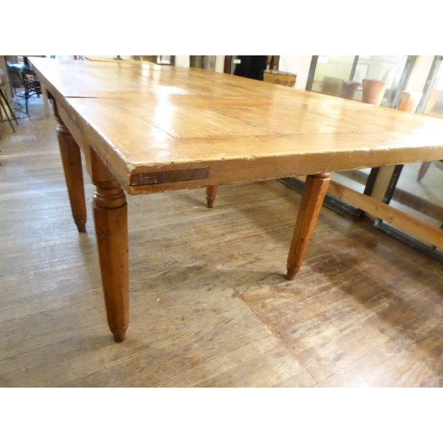 Late 19th Century Antique Italian Pine Dining Table For Sale - Image 5 of 9
