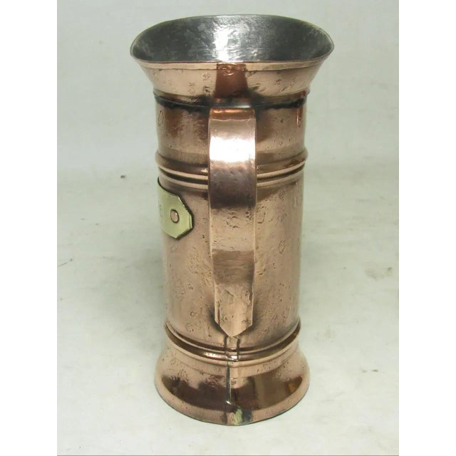 Metal French Polished Copper Half Liter Jug For Sale - Image 7 of 17