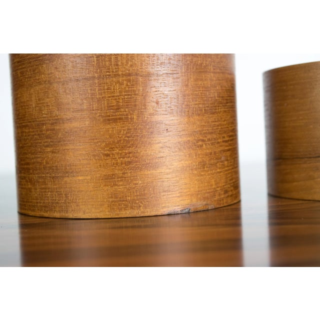 Japanese Modern Teak Nesting Containers For Sale - Image 4 of 11