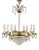 Vintage French Cascading Crystal and Brass Chandelier, 1960s For Sale