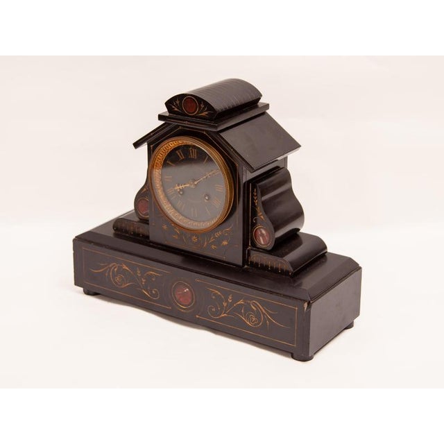 Antique Napoleon III Marble Mantel Clock by Adolf Fraaier, Amsterdam, 1900 For Sale - Image 3 of 11