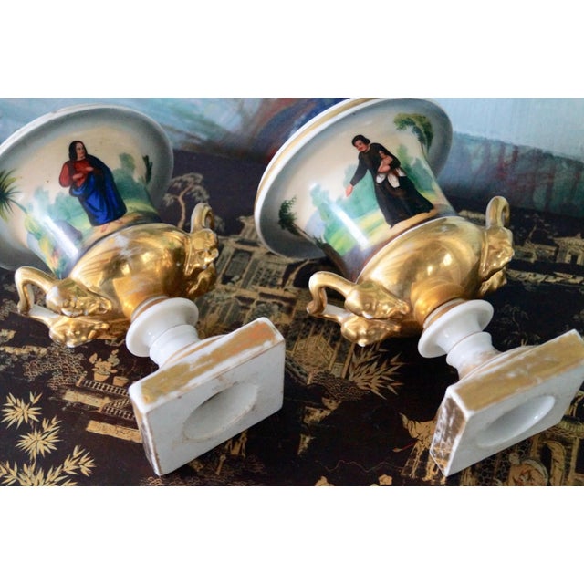 Antique Porcelain Medici Vases, Set of 2 For Sale - Image 3 of 11
