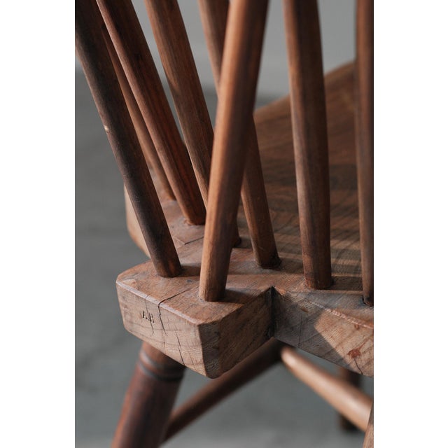 Brown Antique English Windsor Dining Chair, 1890s For Sale - Image 8 of 12