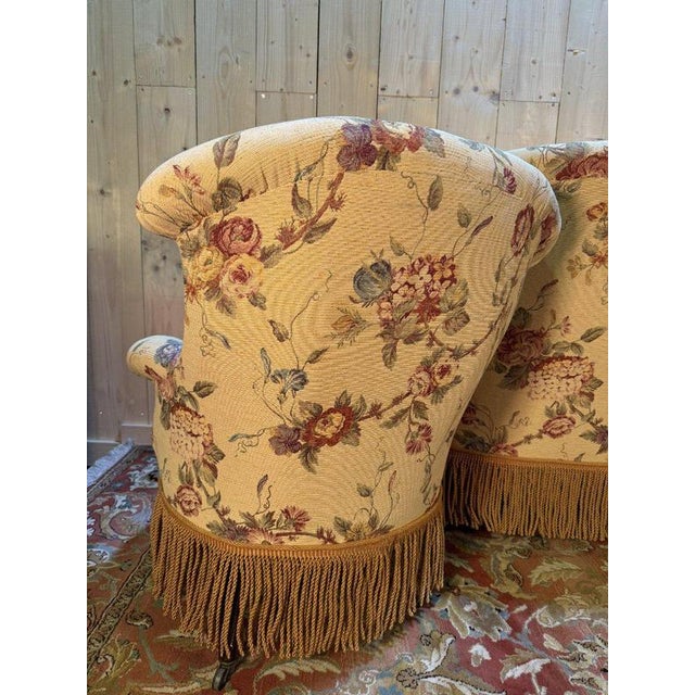 Gold Napoleon III Toadstool Salon with Floral Motifs, Set of 3 For Sale - Image 8 of 11